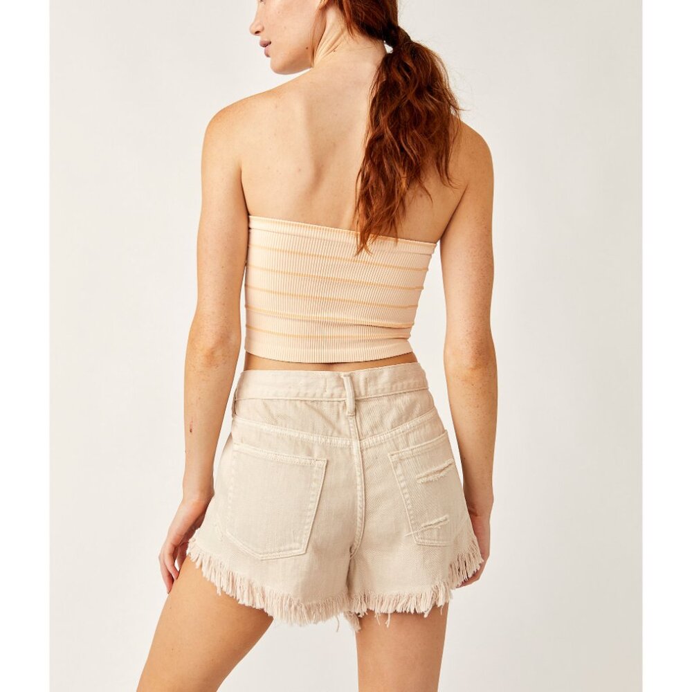 🎉LAST CHANCE🎉 FREE PEOPLE Striped Amelia Bandeau / Almond Cream - Picture 3 of 8